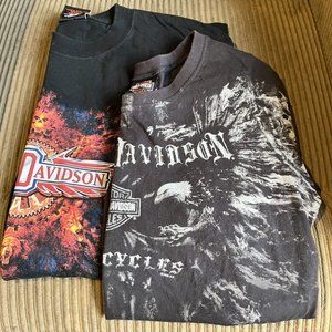 His And Her Harley Davidson T-shirts Preowned